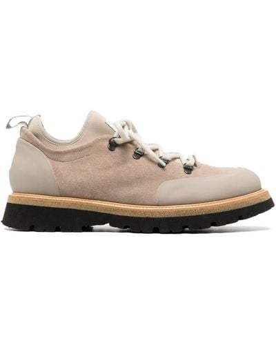 Eleventy Suede And Rubber Sneakers - Natural