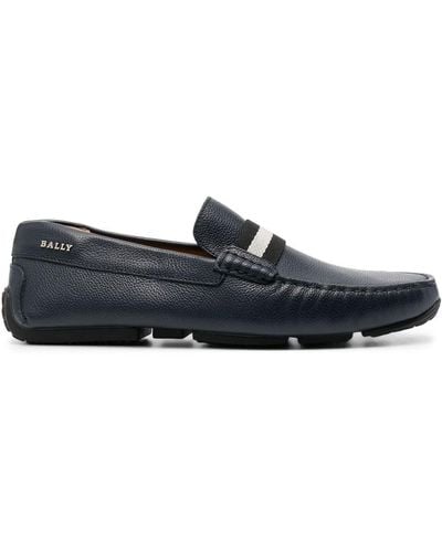 Bally Pearce Stripe-trim Detail Loafers - Blue