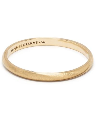 Le Gramme 18kt Yellow Gold 1g Brushed Half Bangle Ring - Metallic