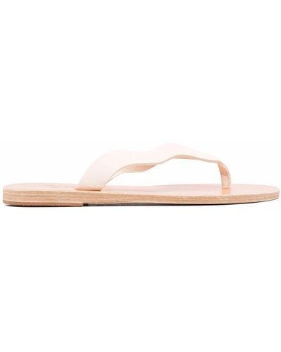 Ancient Greek Sandals Infradito in pelle Laconia - Bianco