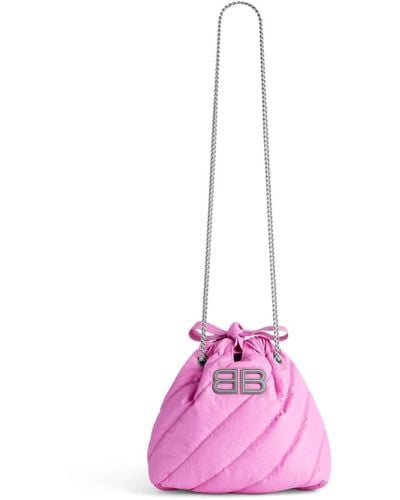 Balenciaga Xs Crush Tote Bag - Pink