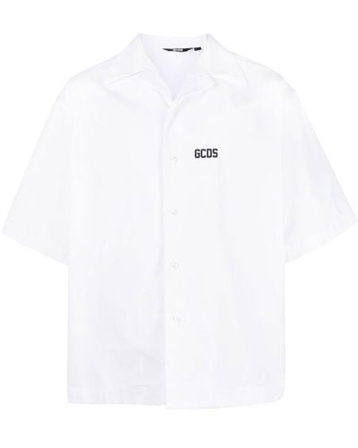 Gcds Chemise à logo imprimé - Blanc