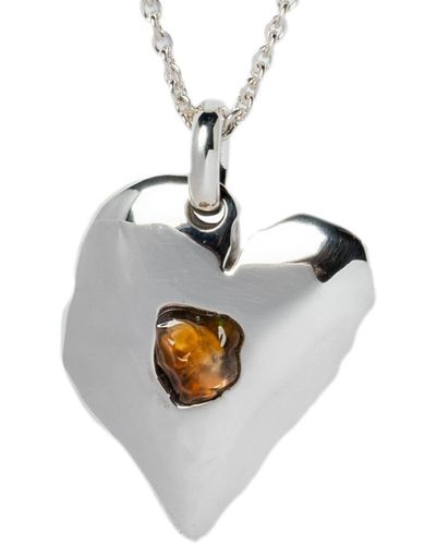 Parts Of 4 Jazz's Solid Heart Necklace - White