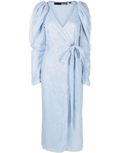 ROTATE BIRGER CHRISTENSEN Midi-jurk Met Pailletten - Blauw