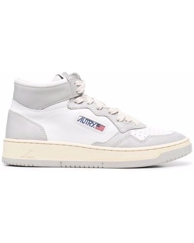 Autry Medalist High-Top Sneakers - White