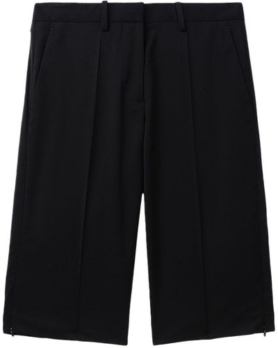 Helmut Lang Pantalones cortos de vestir con pinzas - Negro
