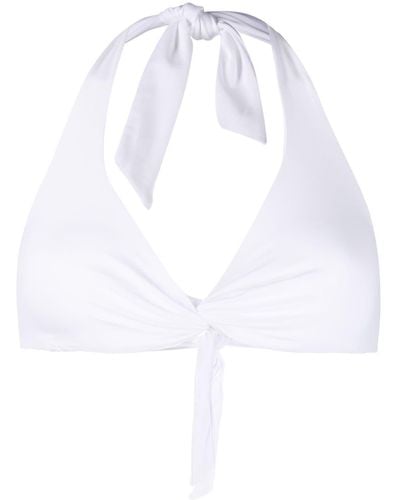 Fisico Halterneck Bikini Top - White