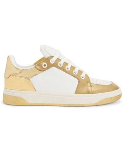 Giuseppe Zanotti Gz94 Low-top Leather Trainers - Natural