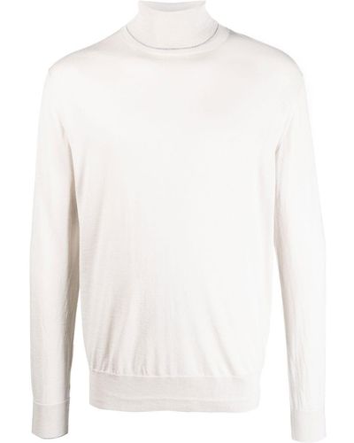 Eleventy Roll-neck Long-sleeve Sweater - White