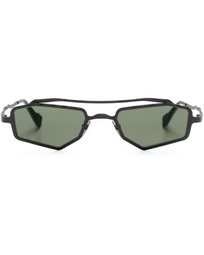 Kuboraum Z23 Geometric-frame Sunglasses - Green
