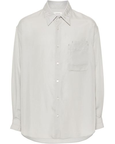 Lemaire Hemd mit doppelter Tasche - Weiß