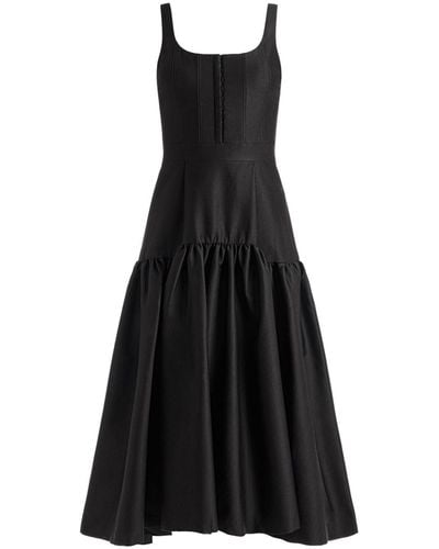 Alice + Olivia Mouwloze Midi-jurk - Zwart