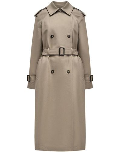 12 STOREEZ Double-breasted Trench Coat - Natural