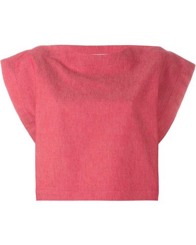 Martine Jarlgaard Blusa crop - Rosa