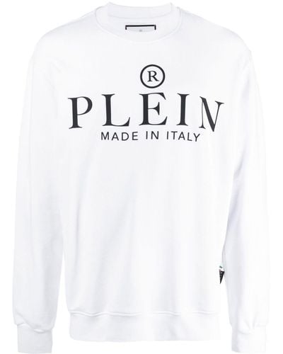Philipp Plein Logo-print Long-sleeve Sweatshirt - White