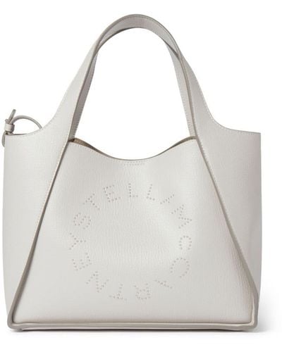 Stella McCartney Handtasche mit Logo - Weiß