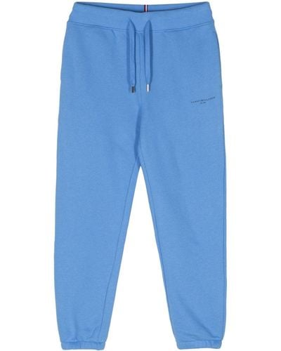 Tommy Hilfiger Logo-print Drawstring Track Trousers - Blue
