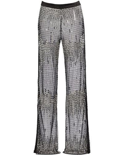 retroféte Vondra Sequin-embellished Pants - Grey