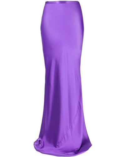 Michelle Mason Bias Maxi Skirt - Purple