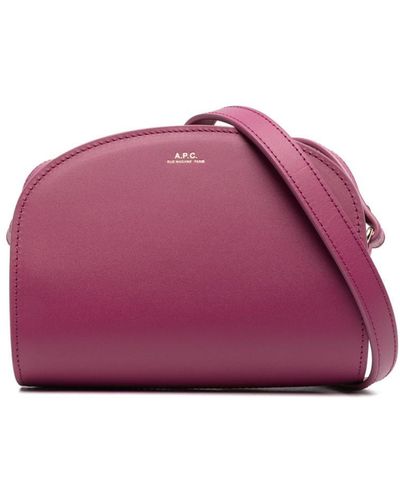 A.P.C. Demi Lune Shoulder Bag - Purple