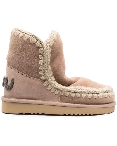 Mou Eskimo Ankle Boots - Natural