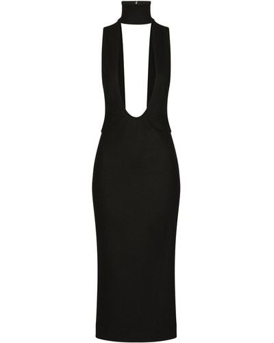Dolce & Gabbana Cut-out Midi Dress - Black