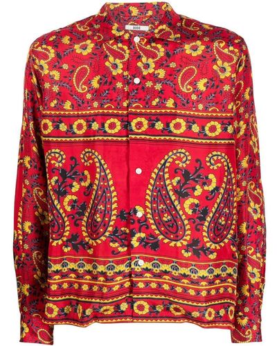 Bode Overhemd Met Paisley-print - Rood
