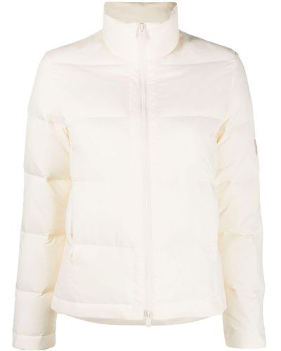 Yves Salomon Logo-patch Padded Down Jacket - White