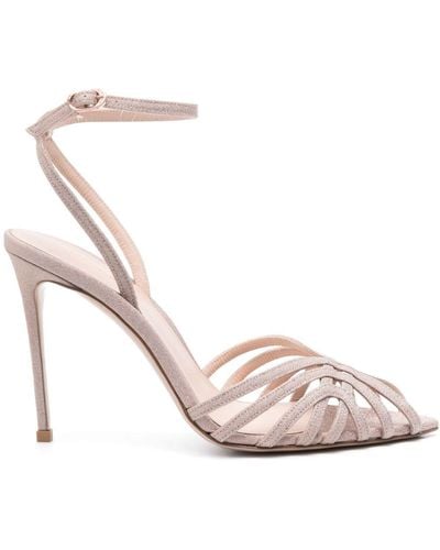 Le Silla Embrace 110mm Leather Sandals - Pink