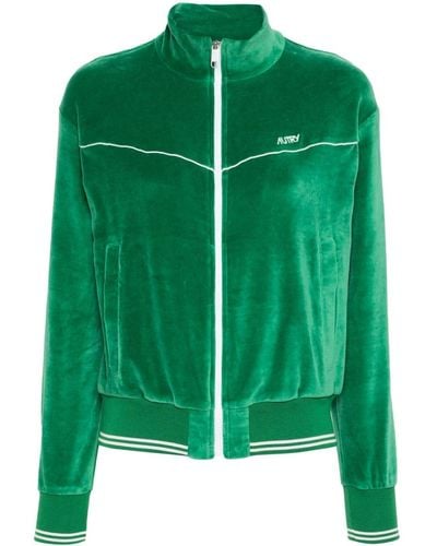 Autry Chenille Zip-Up Sweatshirt - Green