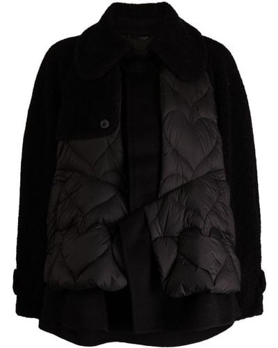 JNBY Heart-motif Quilted Puffer Jacket - Black