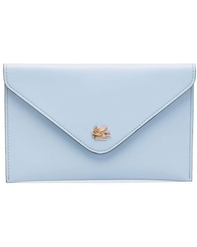 Etro Pegaso Envelope Clutch Bag - Blue