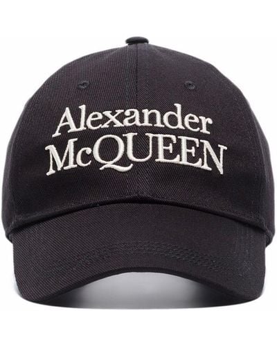Alexander McQueen Baseballkappe mit Logo-Stickerei - Schwarz
