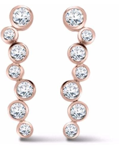 Pragnell 18kt Rose Gold Bubbles Diamond Earrings - Pink
