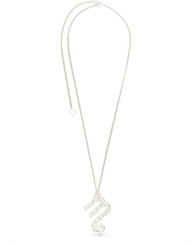 Jil Sander Collana con pendente - Bianco