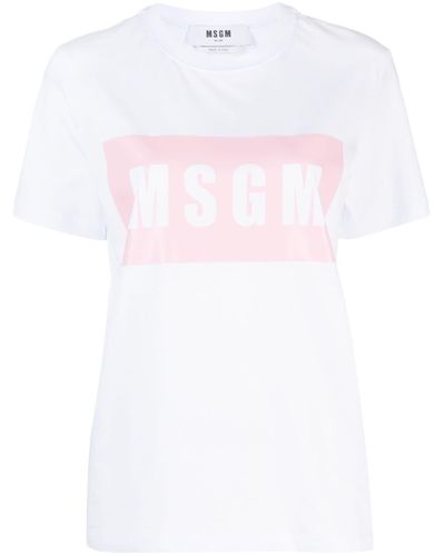 MSGM ロゴ Tシャツ - ホワイト
