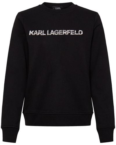 Karl Lagerfeld Elektrika Logo-print Sweatshirt - Black