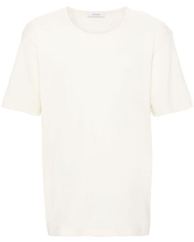Lemaire T-shirt en coton à col rond - Blanc