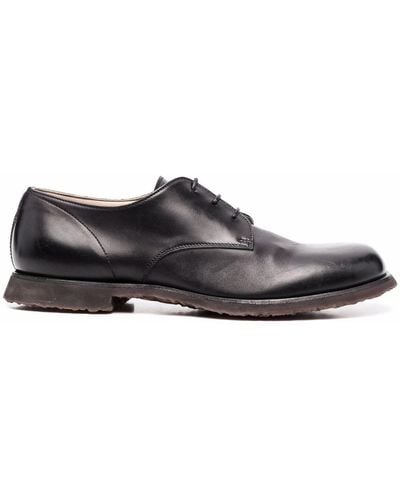 Premiata Leren Derby Veterschoenen - Zwart