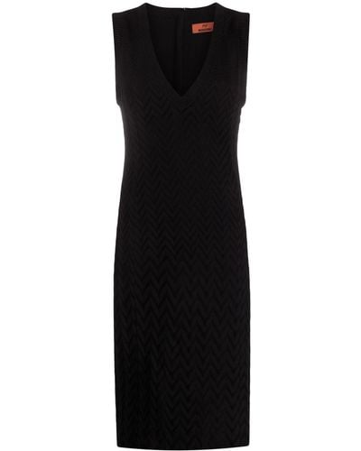 Missoni Zigzag-knit Midi Dress - Black