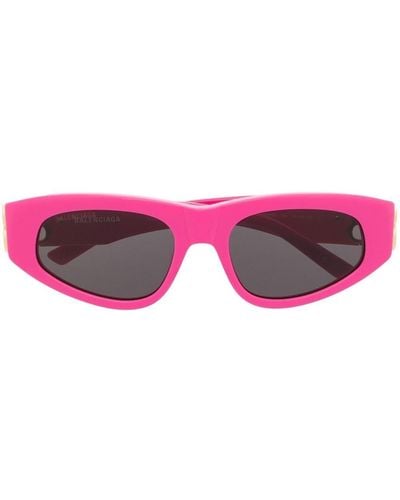 Balenciaga Cat-Eye-Sonnenbrille mit Logo - Pink