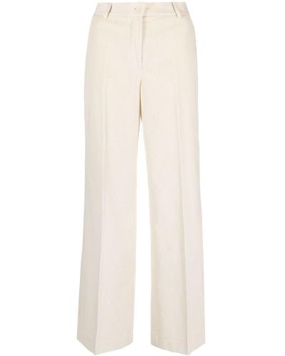 P.A.R.O.S.H. Cotton-blend Corduroy Trousers - Natural