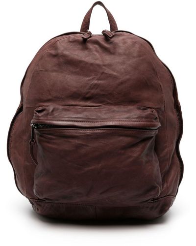 Giorgio Brato Zip-up Leather Backpack - Brown