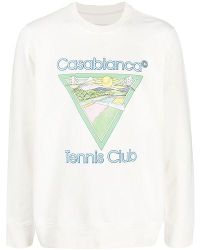 Casablancabrand Sweatshirt mit "Tennis Club"-Print - Weiß