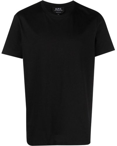 A.P.C. T-shirt Met Ronde Hals - Zwart