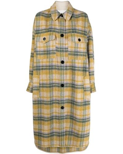 Isabel Marant Checked Button-up Coat - Metallic