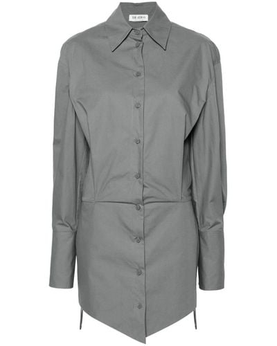 The Attico Silvye Shirt Minidress - Grey