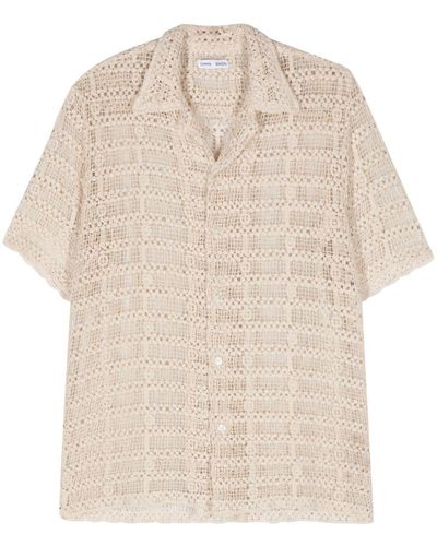 Cmmn Swdn Crochet-knit Cotton Shirt - Natural