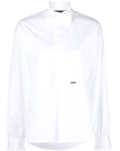 DSquared² Hemd mit Schleife - Weiß