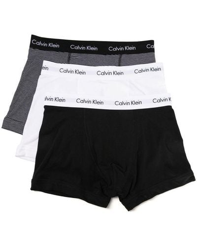 Calvin Klein Set aus drei Shorts mit Logo-Bund - Schwarz